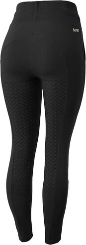 HORZE Remy Women's Sustainable Organic Cotton Silicone Full Seat Riding Tights with Phone Pocket, Drawstring in Saudi Arabia