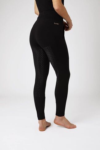 HORZE Remy Women's Sustainable Organic Cotton Silicone Full Seat Riding Tights with Phone Pocket, Drawstring in Saudi Arabia