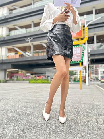 GENSHUO Women's Slingback Closed Toe Block Heel Pumps - 2.36 Inches Office Wedding Party Dress Shoes in Kuwait