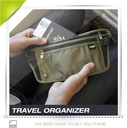Lewis N. Clark RFID Blocking Money Belt Travel Pouch Waist Stash + Credit Card, Id, Passport Holder for Women & Men in Saudi Arabia