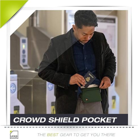 Lewis N. Clark RFID Blocking Money Belt Travel Pouch Waist Stash + Credit Card, Id, Passport Holder for Women & Men in Saudi Arabia