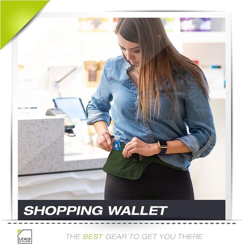 Lewis N. Clark RFID Blocking Money Belt Travel Pouch Waist Stash + Credit Card, Id, Passport Holder for Women & Men in Saudi Arabia