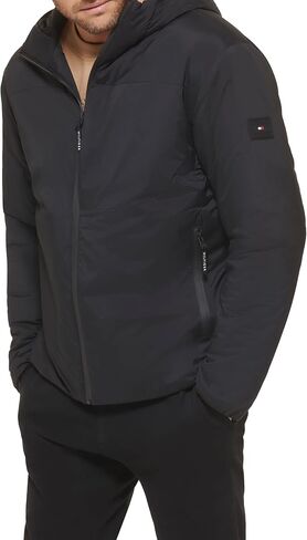 Tommy Hilfiger Men's Stretch Performance Filled Rain Jacket in Saudi Arabia