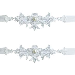 YunPeng Wedding Lace Garters Bridal Stretchy Floral Garter Set 2 Pieces