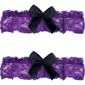 YunPeng Lace Wedding Garters Bride with Bow Party Prom Leg Garter Belt for Women and Girls