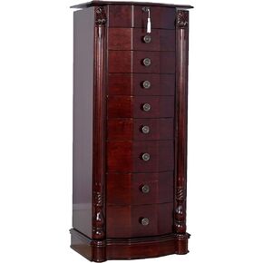 Hives and Honey - Roman Jewelry Armoire - Locking Jewelry Storage Organizer, Black in Kuwait