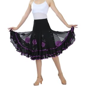 CISMARK Elegant Ballroom Dancing Latin Dance Party Long Swing Skirt in Kuwait