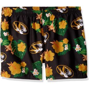 FOCO Men's Team Logo Floral Hawaiian Swim Suit Trunks
