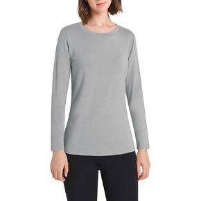 Latuza Women's Soft Long Sleeve Top Crew Neck Slim Fit Shirt