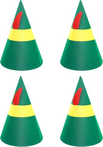 Lusofie 4 Pieces Christmas Elf Hat Elf Costume Accessories Christmas Hats Xmas Holiday Halloween Party Costume Favors Gifts for Adults Teens in Saudi Arabia