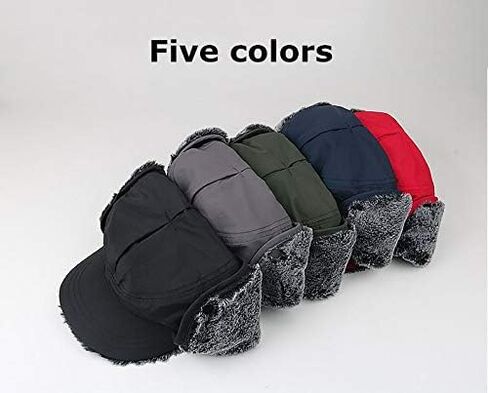 قبعة بيسبول شتوية للرجال والنساء قبعة بيسبول من الفرو الصناعي مع غطاء للأذنين قبعات دافئة للصياد إلمر فاد in Kuwait