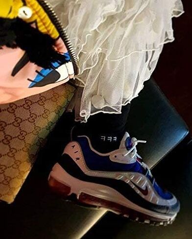 Hangeul Embroidery Cotton Crew Socks 7 Colors in Kuwait