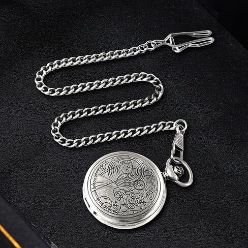 ساعة جيب كلاسيكية من SIMAOTE، ساعة جيب دكتور هو، ساعة جيب كوارتز مع سلسلة للرجال والنساء in Kuwait