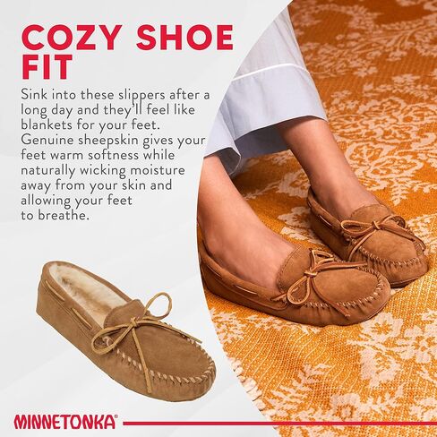 Minnetonka Womens Sheepskin Soft Moc in Saudi Arabia