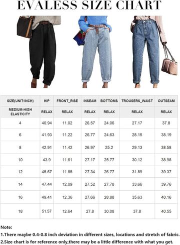 EVALESS High Waisted Baggy Cargo Jeans for Women Casual Loose Cropped Y2k Denim Pants in Saudi Arabia