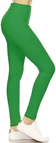Leggings Depot High Waisted Leggings for Women Buttery Smooth & Soft Women's Solid Yoga - Reg, Plus, 1X3X, 3X5X in Saudi Arabia