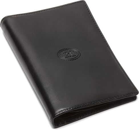 Tony Perotti Unisex Italian Bull Leather Executive Bifold Passport Cover Case in Black in Saudi Arabia
