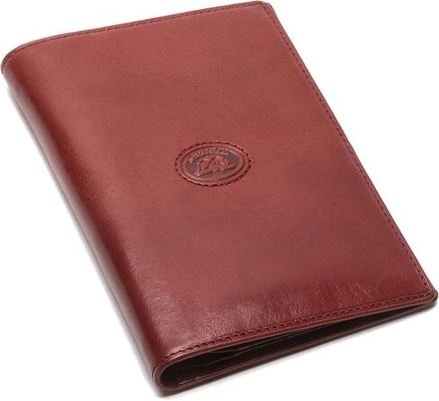 Tony Perotti Unisex Italian Bull Leather Executive Bifold Passport Cover Case in Black in Saudi Arabia
