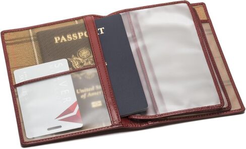 Tony Perotti Unisex Italian Bull Leather Executive Bifold Passport Cover Case in Black in Saudi Arabia