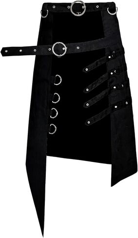 Thopil Women's Steampunk Gothic Apron Adjustable personality Half Skirt in Kuwait