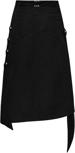 Thopil Women's Steampunk Gothic Apron Adjustable personality Half Skirt in Kuwait