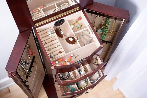 خلايا النحل والعسل - خزانة المجوهرات الرومانية - منظم تخزين المجوهرات، الجوز in Kuwait