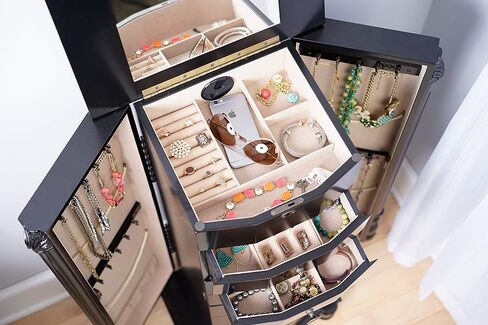 خلايا النحل والعسل - خزانة المجوهرات الرومانية - منظم تخزين المجوهرات، الجوز in Kuwait