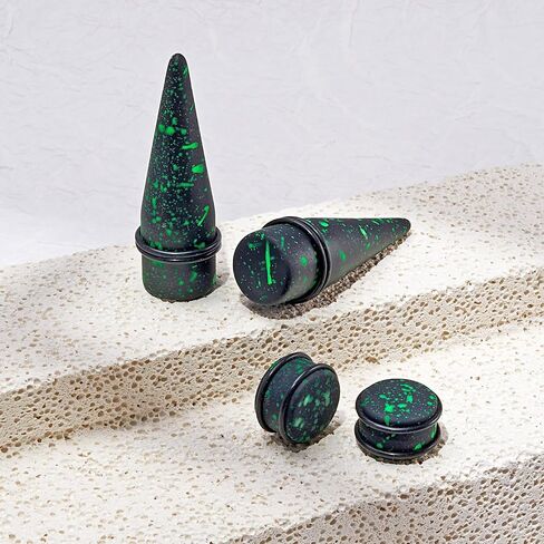 مجموعة أدوات تمديد الأذن 24 قطعة من Longbeauty 00G-20 مم من الأكريليك ومقابس الأذن وموسعات وأوزان الأذن ثقب المجوهرات للنساء والرجال in Saudi Arabia