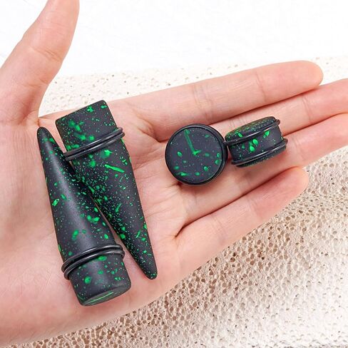 مجموعة أدوات تمديد الأذن 24 قطعة من Longbeauty 00G-20 مم من الأكريليك ومقابس الأذن وموسعات وأوزان الأذن ثقب المجوهرات للنساء والرجال in Saudi Arabia