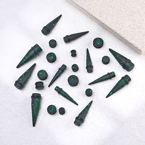 مجموعة أدوات تمديد الأذن 24 قطعة من Longbeauty 00G-20 مم من الأكريليك ومقابس الأذن وموسعات وأوزان الأذن ثقب المجوهرات للنساء والرجال in Saudi Arabia