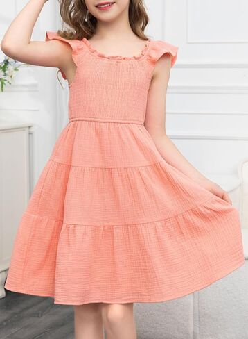 blibean Girls 2024 Tween Summer Cotton Sundress Size 6-15 Years Old in Kuwait