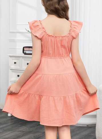 blibean Girls 2024 Tween Summer Cotton Sundress Size 6-15 Years Old in Kuwait