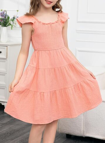 blibean Girls 2024 Tween Summer Cotton Sundress Size 6-15 Years Old in Kuwait