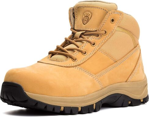 OUXX Mens Work Boots, YKK Zipper, Steel Toe Slip-Resistant Rubber Leather Safety Shoes, Waterproof, Puncture-Proof(OX2518) in Kuwait