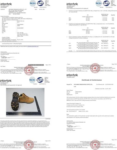 OUXX Mens Work Boots, YKK Zipper, Steel Toe Slip-Resistant Rubber Leather Safety Shoes, Waterproof, Puncture-Proof(OX2518) in Kuwait