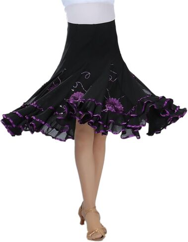 CISMARK Elegant Ballroom Dancing Latin Dance Party Long Swing Skirt in Kuwait