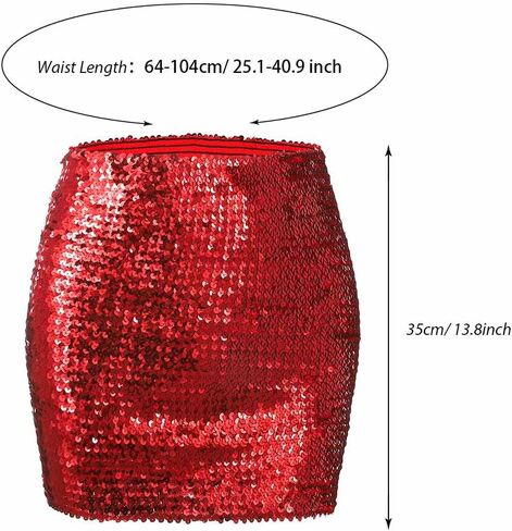 Zoestar Sequin Hip Skirt Glitter Party Skirts Dance Hip Skirt Rave Club Warp Skirt Performance Costume for Women and Girls in Kuwait