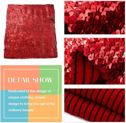 Zoestar Sequin Hip Skirt Glitter Party Skirts Dance Hip Skirt Rave Club Warp Skirt Performance Costume for Women and Girls in Kuwait