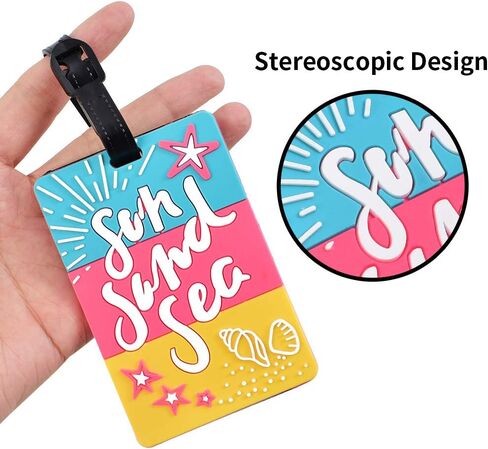 Fruit Luggage Tags 6 Pack Cute Colorful Silicone Luggage Tag for Suitcases Travel Tags Summer Beach Holiday Baggage Tags ID Labels in Saudi Arabia