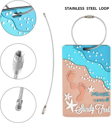 Fruit Luggage Tags 6 Pack Cute Colorful Silicone Luggage Tag for Suitcases Travel Tags Summer Beach Holiday Baggage Tags ID Labels in Saudi Arabia