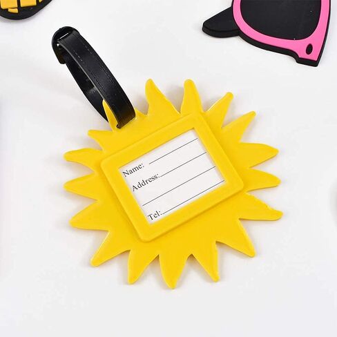 Fruit Luggage Tags 6 Pack Cute Colorful Silicone Luggage Tag for Suitcases Travel Tags Summer Beach Holiday Baggage Tags ID Labels in Saudi Arabia
