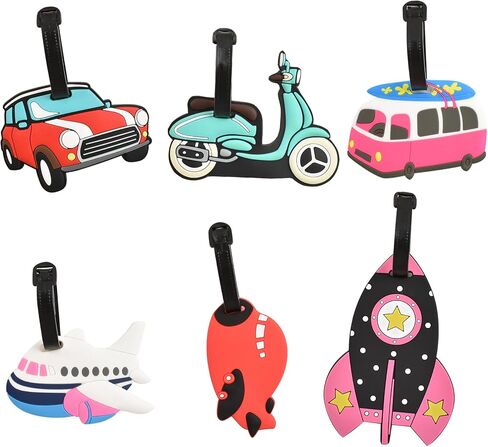 Fruit Luggage Tags 6 Pack Cute Colorful Silicone Luggage Tag for Suitcases Travel Tags Summer Beach Holiday Baggage Tags ID Labels in Saudi Arabia