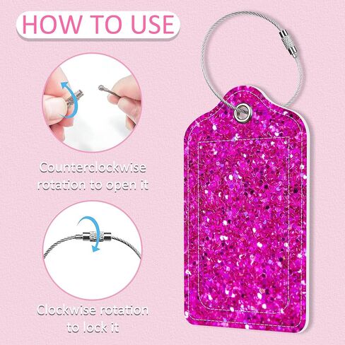 Luggage Tags for Suitcase,2 Pack Never a Failure Luggage Tag with Privacy Flap,Name ID Label and Metal Loop for Women Men Girls Baggage Bag Backpack Instrument in Kuwait