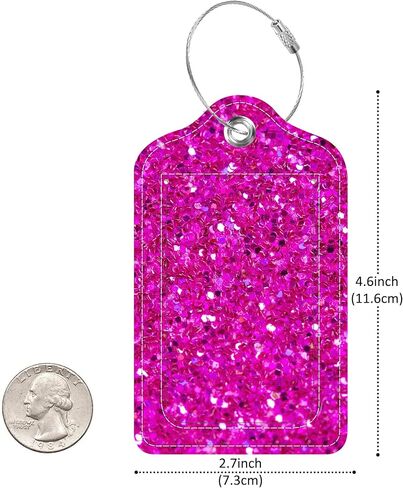 Luggage Tags for Suitcase,2 Pack Never a Failure Luggage Tag with Privacy Flap,Name ID Label and Metal Loop for Women Men Girls Baggage Bag Backpack Instrument in Kuwait