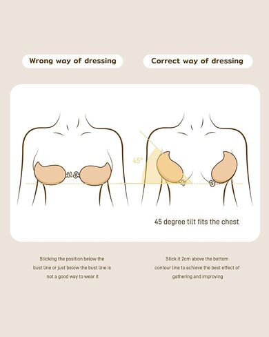 Niidor Adhesive Sticky Bra Invisible Strapless Breathable Push up Bras with Silicone Nipple Covers for Women（Nude+Black,E） in Kuwait