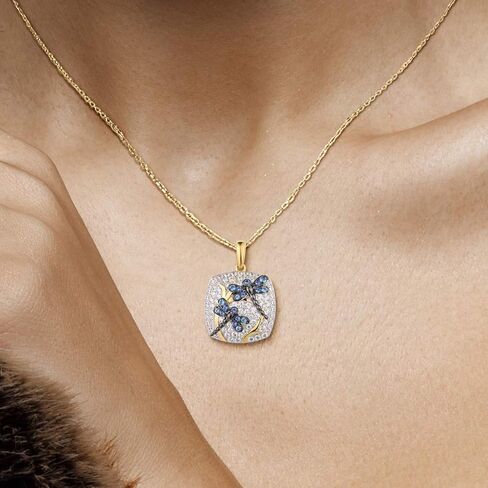 Santuzza 14K Gold Plated Sterling Silver Dragonfly Butterfly Pendant for Women in Kuwait