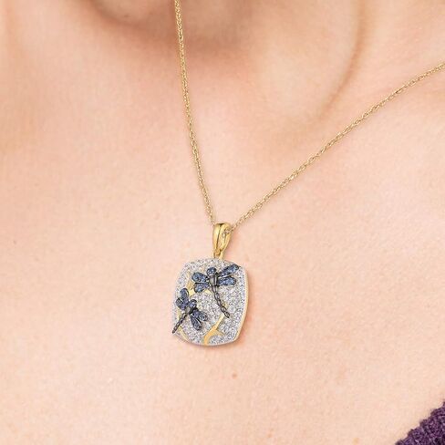 Santuzza 14K Gold Plated Sterling Silver Dragonfly Butterfly Pendant for Women in Kuwait
