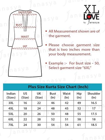XL LOVE - كورتا مستقيمة مطرزة من الحرير والبوليستر الهندي للنساء من Janasya Indian in Kuwait