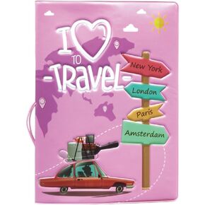 Women Passport Holder Cover Card RFID Protector with Elastic Band Travel Passport Case Wallet for Girl Men Boarding Pass