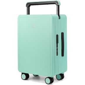 MYER Hard Shell Carry On Luggage 22x14x9 Airline Approved,20 Inch Wide Handle Aluminum Luggage with 100% 3-Layer PC,Carry On Suitcases with Spinner Wheels TSA Lock (Black)